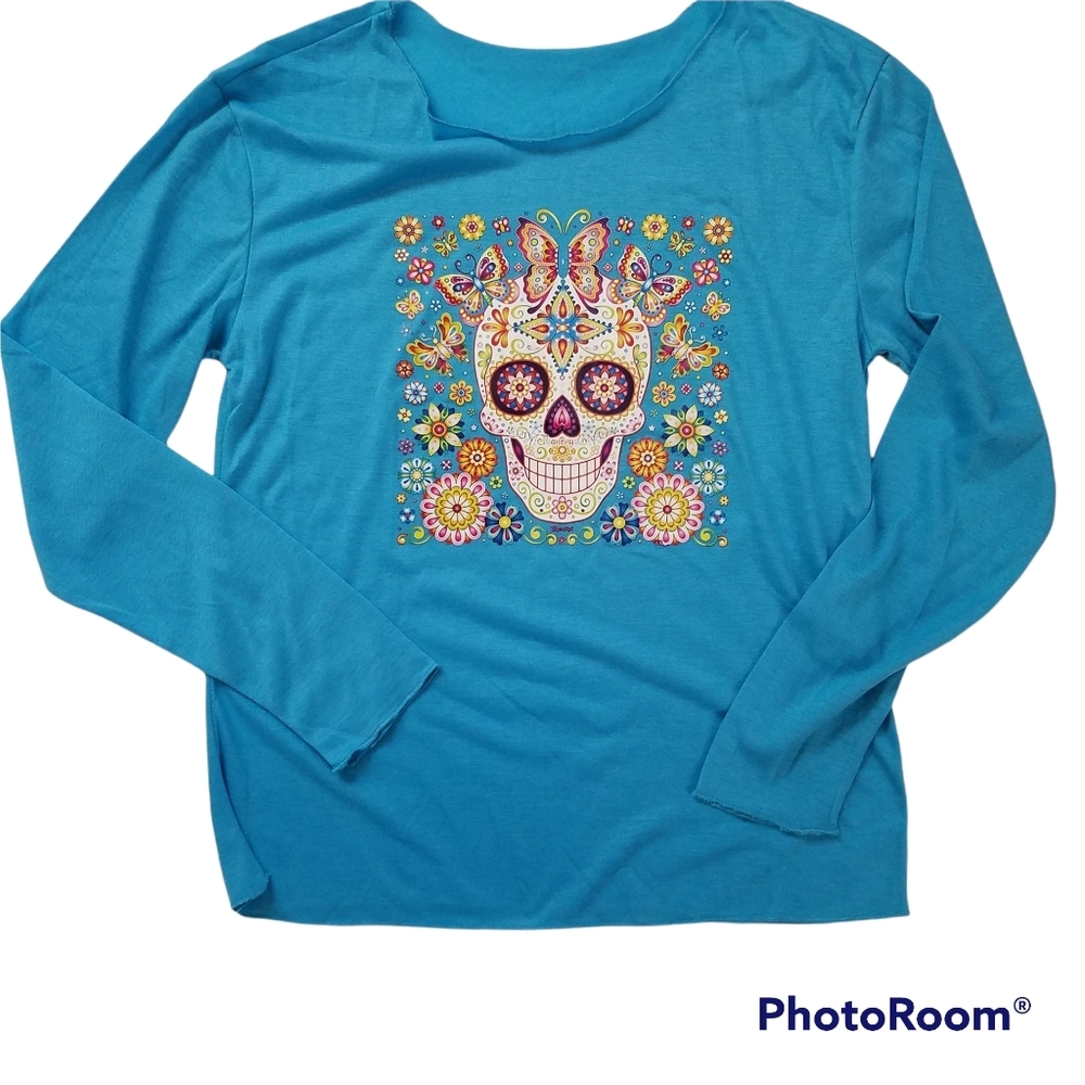 Skull‎ Butterfly Long Sleeve Shirt